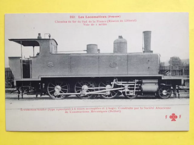 cpa LOCOMOTIVE à Vapeur TRAIN Chemins de Fer du SUD de la FRANCE Voie de 1 mètre