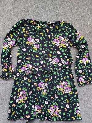 Lovely Long Sleeve, Floral, Floaty Dress From Next,  7 Years