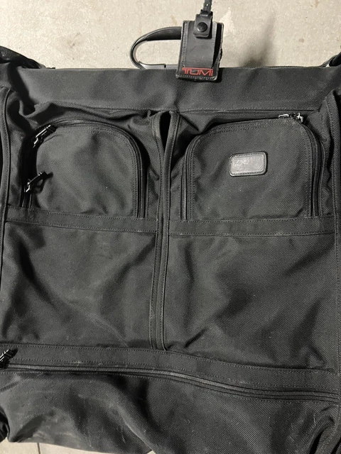 Tumi Alpha Ballistic Black Suit Garment Bag Wheeled 24" Roller Luggage Case 2