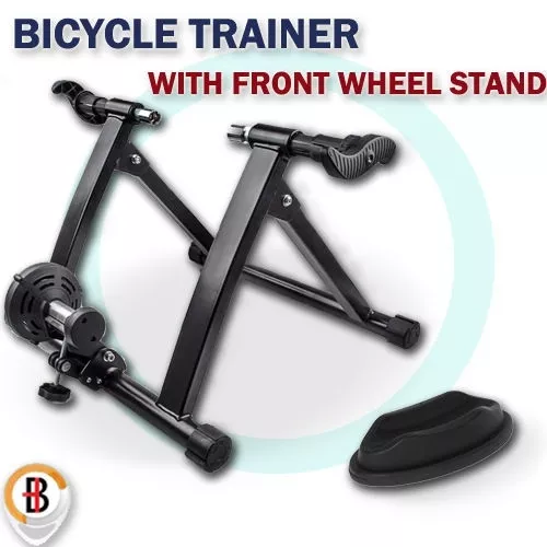 Indoor Bicycle Trainer Homegym Exercise Bike Fitness Cycling W Front Wheel Stand