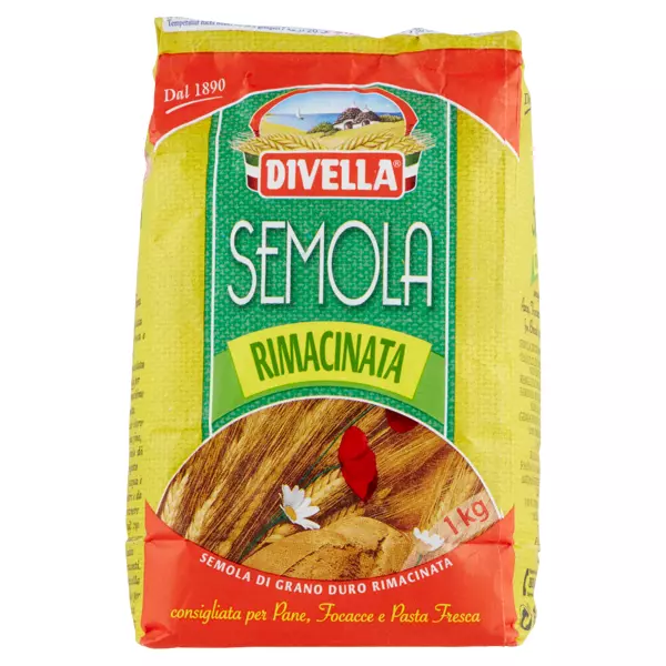 DIVELLA SEMOLA DI GRANO DURO RIMACINATA SACCHETTO DA 1kg IDEALE PER PANIFICAZION