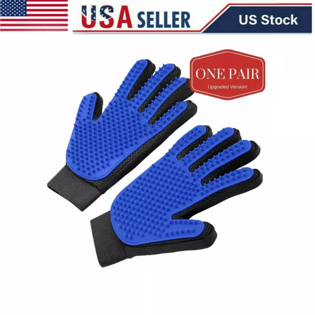 Grooming Brush For Dog Cat Deshedding Silicone Massager Glove Pet Hair Remover