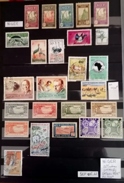 Afrique Francophone NIGER 15 Timbres Neufs 10 Oblitérés   SEP 05-11