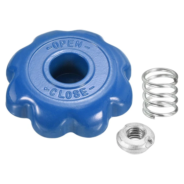 64mm Diámetro Mano Rueda, Aluminio Aleación Manija con Resorte Tuerca, Azul