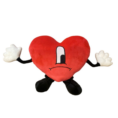 bad bunny heart plush