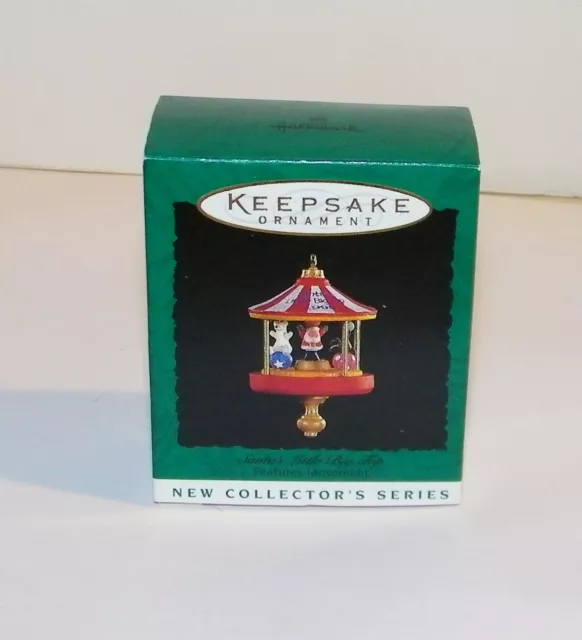 Hallmark Keepsake 1995 Santa's Little Big Top Miniature Ornament w/ Movement NEW