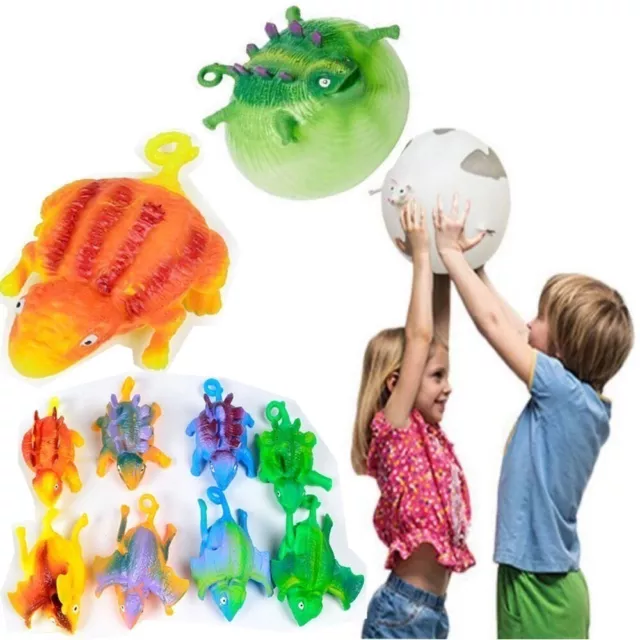 Children Funny Blowing Animals Toys Dinosaur Anxiety Relief Squeeze Ball