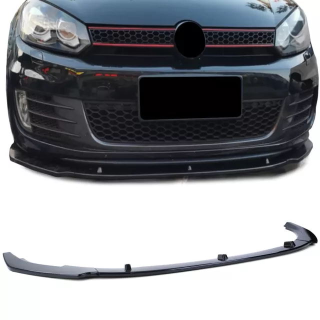 Frontspoiler Spoiler Schwarz Glanz für VW Golf 6 VI 09-13 mit GTI Stoßstange