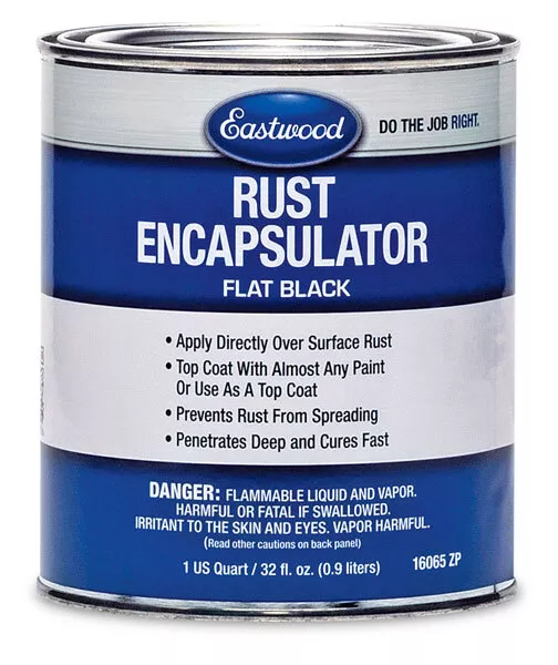 Eastwood Black Rust Prevention Encapsulator Paint 1 Quart UV Heat Resistance