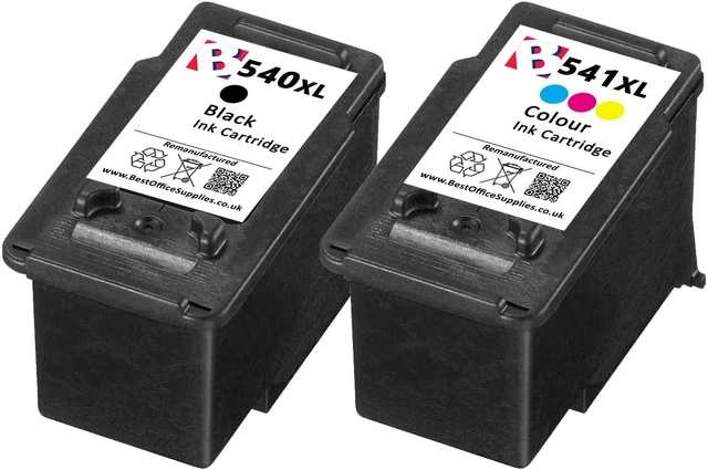 Cartouche D'encre Remanufacturée CL541XL + 2x PG540XL – Pour Imprimante Canon MG4250