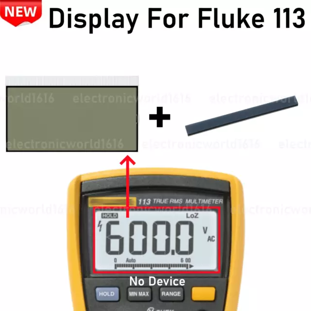 For FLUKE 113 Digital True RMS Utility Multimeter LCD Display Screen Repair Part