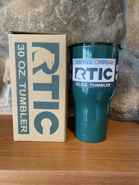 NEW RTIC 30 oz Tumbler Hot Cold Double Wall Vacuum Insulated Green 3