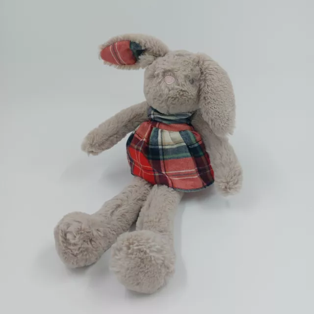 NEXT My Best Friend Tartan Dress Plush Bunny Soft Toy Rabbit 14” Girl