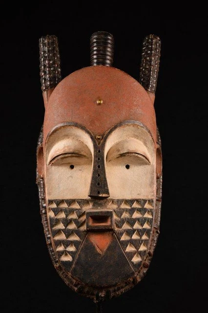 17502 African Old Pende Mask / Mask Dr Congo