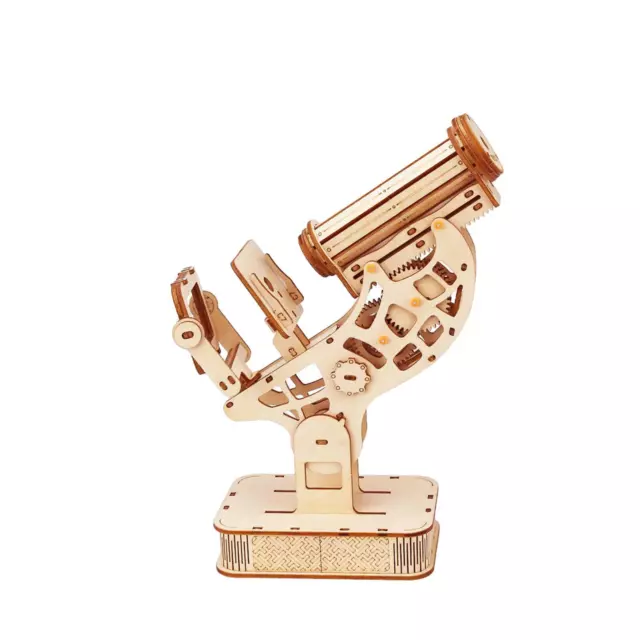 Jouets De Construction De Microscope, Puzzle 3D En Bois Pour Enfants Débutants,