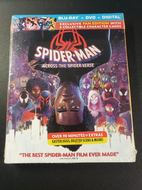Spiderman Across The Spiderverse Blu-ray + DVD + Digital Fan Edition New