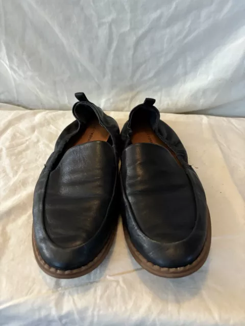 LUCKY BRAND Maeki Flats Shoes Soft Black Leather Slip On Loafers Women’s Size 8