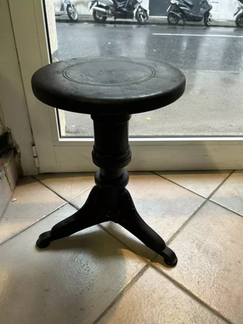 Vecchio Sgabello Per Pianoforte Primi 900 Legno Altezza Regolabile Piano Stool