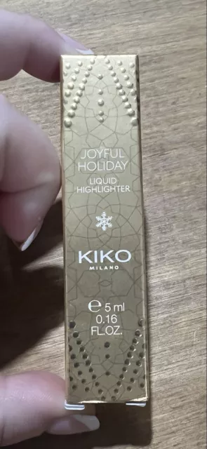 Kiko Milano Joyful Holiday Liquid Highlighter Metallic For Face & Eyes MUA 01