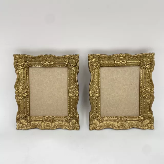 TWO Vintage Small Victorian Style Gold Frames Ornate Gold Burwood 4501 USA