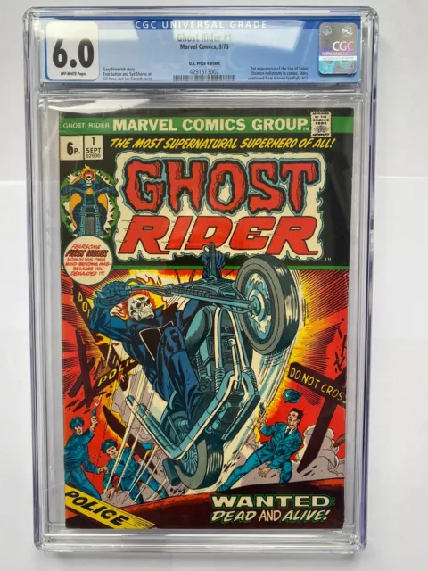 GHOST RIDER #1  UK Price Variant   Marvel 1973  CGC 6.0