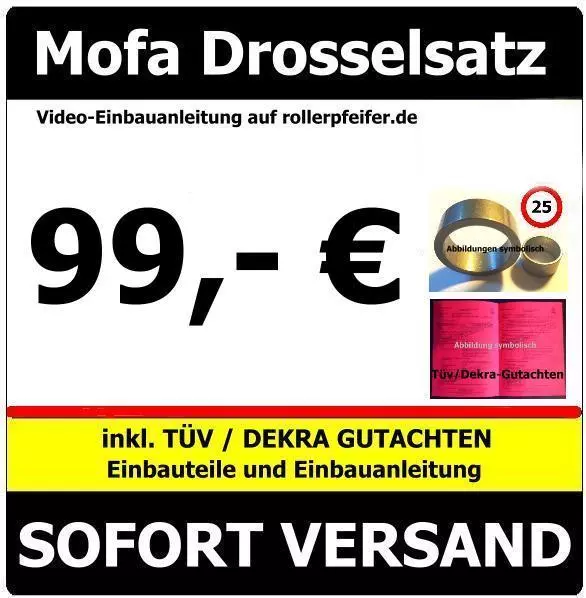 Mofadrossel Distanzring Set mit 2 Varioringen für Piaggio Peugot Honda Varioring 3