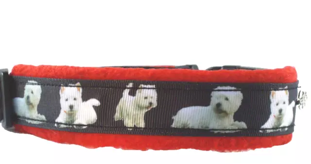 Hundehalsband Westhighland-Terrier , SM 35-40 cm Halsumfang, handgefertigt