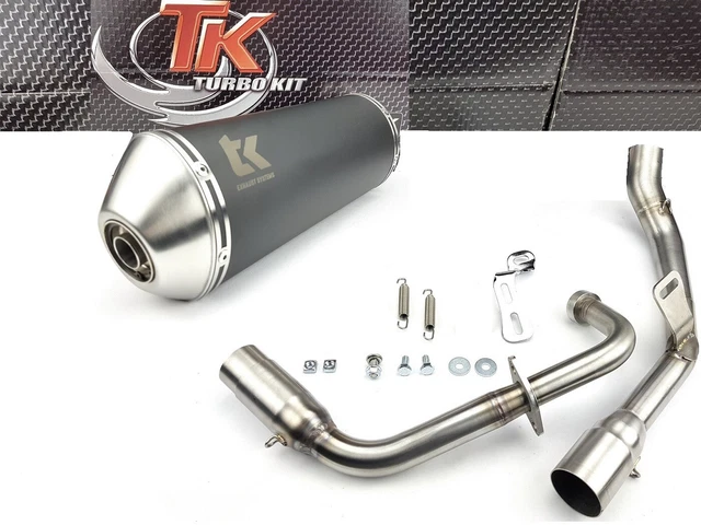 Auspuff Turbo Kit Für Rieju Marathon Pro 125 - Off Road Oval Carbon Endstück