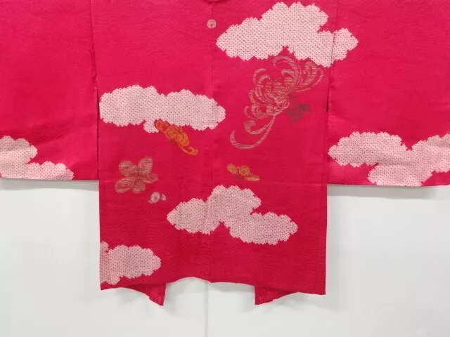 6944541: Japanese Kimono / Antique Haori / Taisho Roman Style / Mon Kinsha / Shi