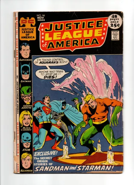 Justice League of America #94 1971 DC Comics Bronze Age Comic Book FREE SH LOOK