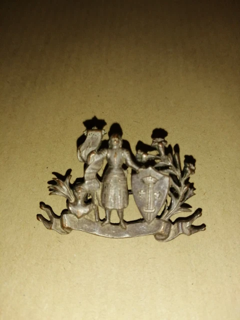Broche Ancienne En Métal Doré - Bijou Vintage Français, Occasion, Modèle R1