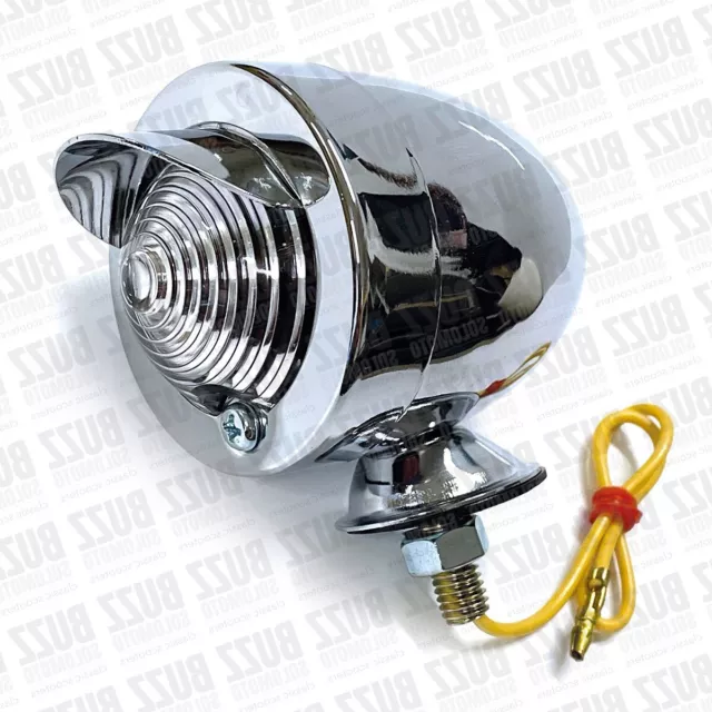 Scooter Mod Peak Bullet Marker Spotlight Chrome Light CLEAR Lens Lense 003825