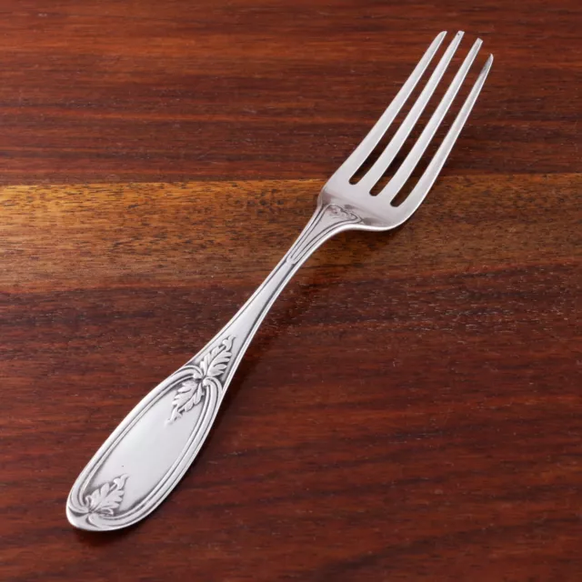 C A W Crosby Boston Coin Silver Dessert Fork Olive 1850S Monogram To Back N