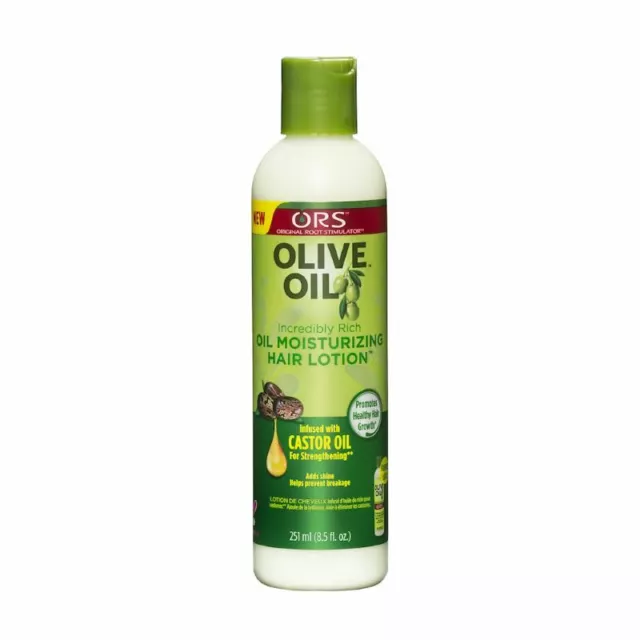 ORS Huile d'Olive Lotion Hydratante pour les Cheveux avec Huile de Ricin 251ml