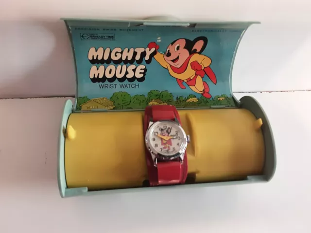 Vintage Bradley Mighty Mouse Fashion Wrist Watch