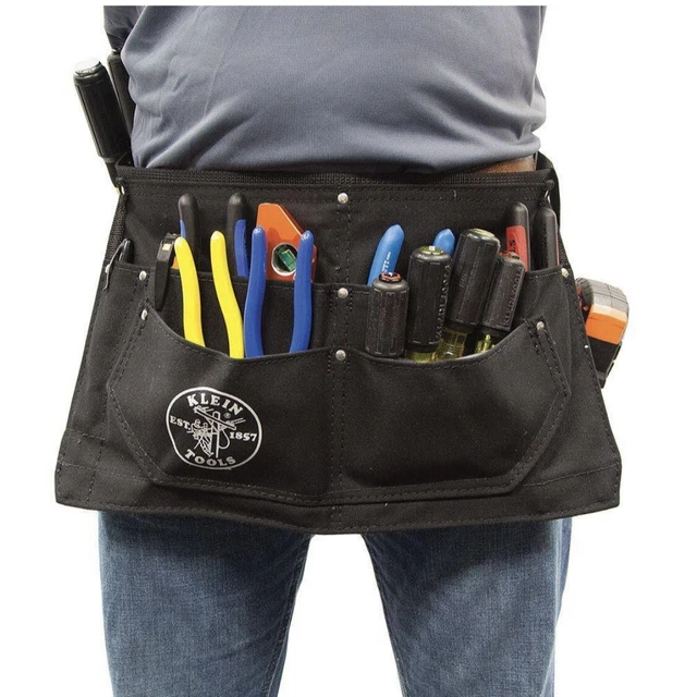 KLEIN TOOLS Electrician Heavy Duty Canvas Tape Measure Holder Tool Belt Pouch XL KLEIN TOOLS Electrician Heavy Duty Canvas Tape Measure Holder Tool Belt Pouch XL