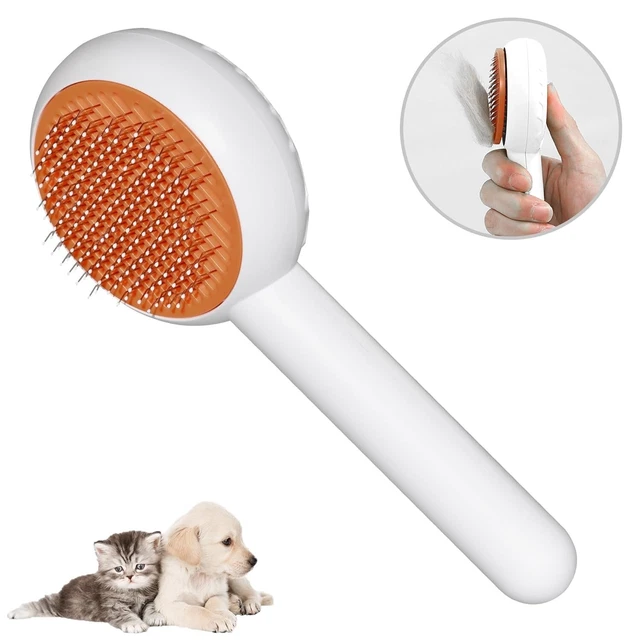 Pet Dog Cat Brush Self Cleaning Slicker Brushes for Shedding & Grooming Removes