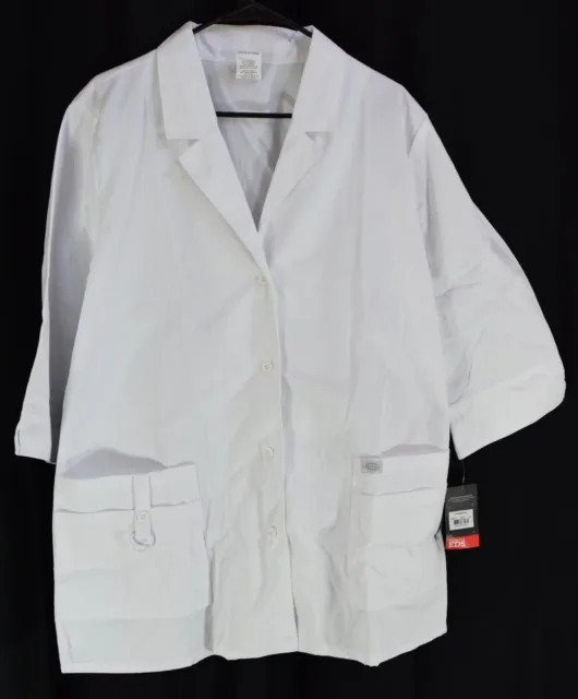 Dickies Unisex Lab Coats 30" Lab Coat White SIze XL