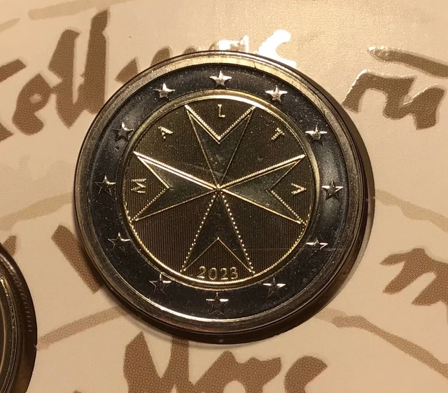 2 EURO BU Malte 2023 Croix De Malte Nationale Non Comm morative Pi ce 2 EURO BU Malte 2023 Croix De Malte Nationale Non Comm morative Pi ce