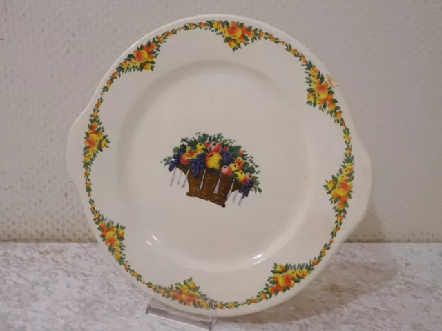 Antique Villeroy & Boch Mettlach Ceramics Platter Treviris Fruit Basket