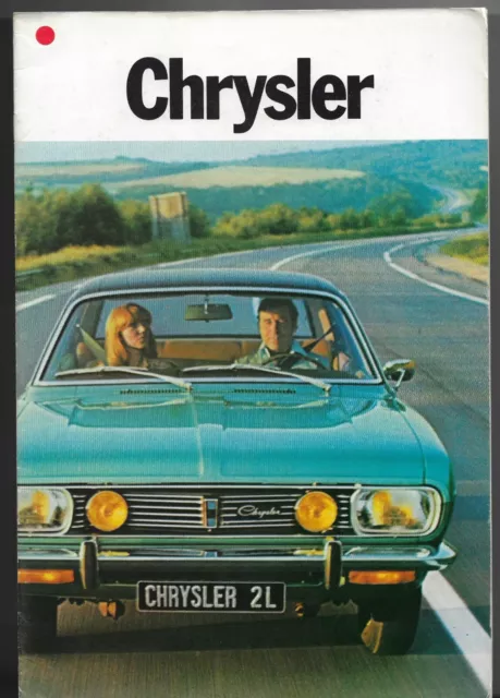 Chrysler 160 180 & 2-Litres 1974-75 Dutch Market Sales Brochure