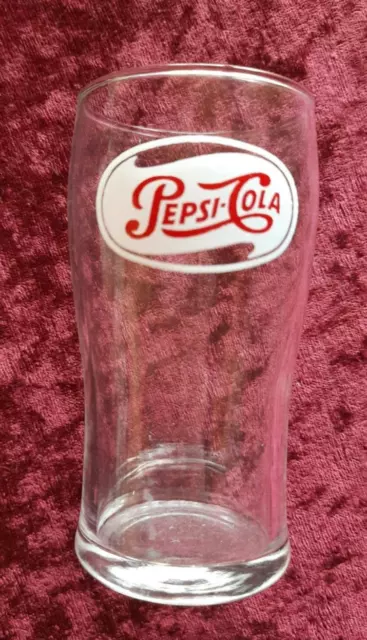 Glas*** Pepsi Cola ***Höhe 10 cm+ D.,5 cm+50 er/60 er Jahre+KULT+ Rarität !!