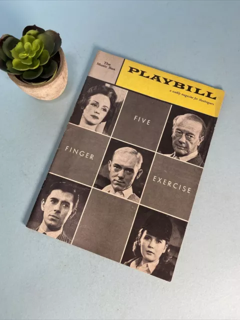 1960 Playbill The Music Box Present Jessica Tandy in Five Finger Excercise