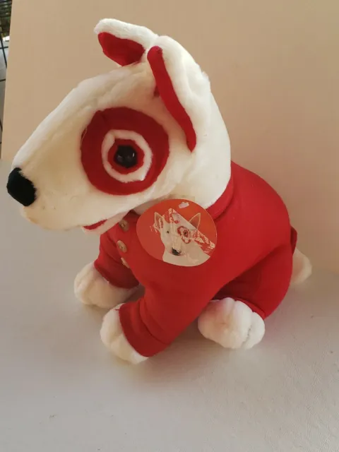 Target Long John Bullseye Plush Dog With Tag 2002 Christmas Collectible 12” (A8)