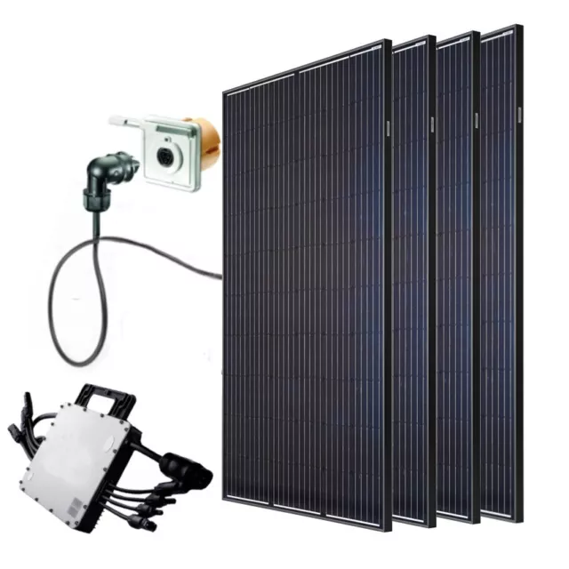 Balkonkraftwerk 1200 W Installation Photovoltaïque Ziegeldach