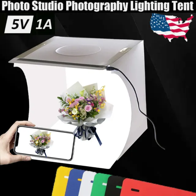 LED Photo Studio Light Box Portable Folding Photography Shooting Tent Kit ! 🔥🔥