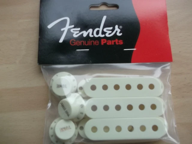 GENUINE FENDER STRATOCASTER 60s aged white accessory kit covers