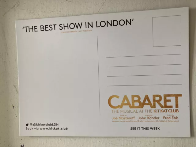 Cabaret- The musical promotional postcard 2