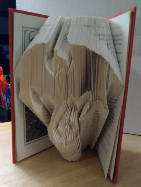 Dragon Handcrafted Folded Book Art 3D Sculptured Hardcover