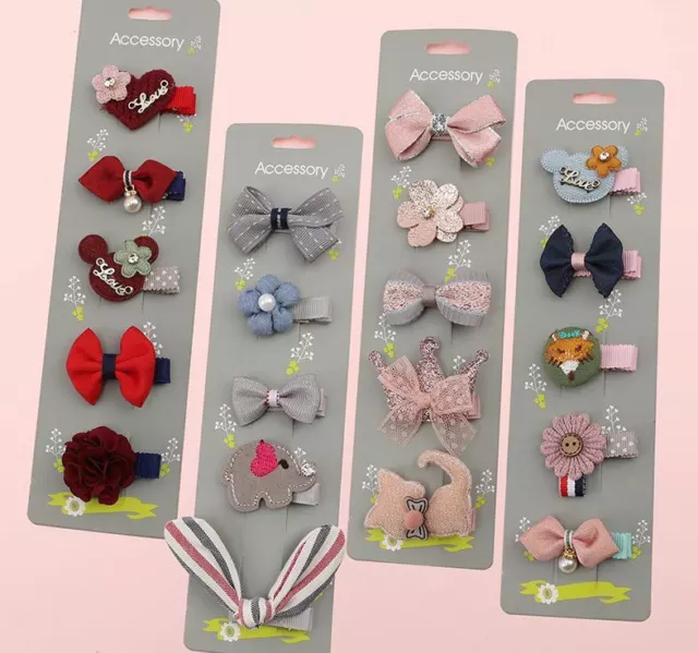 Kids Baby Girls Children Toddler Flowers Hair Clip Bow Accessories Hairpin